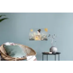 Aziatisch - Vrouw - Kimono Muursticker klein -plant