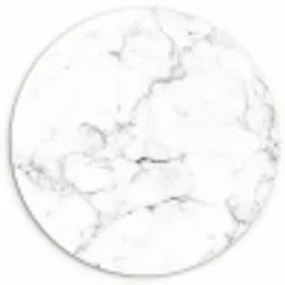 Marmer - Wit - Grijs - Luxe - Marmerlook - Structuur Wandcirkel kunststof plaat 5mm dik klein -3d