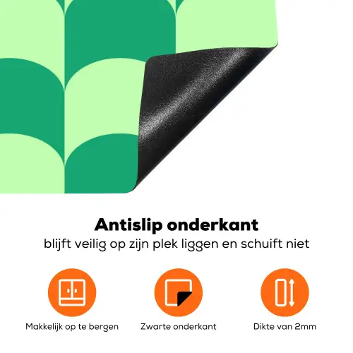Bogen - Groen - Gestapeld Inductie beschermer vinyl 3mm klein 276 -zzzzzzz-td-onderkant
