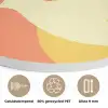 Vogels - Cirkels - Geel Akoestische PET Vilt - Rond klein -closeup_NL