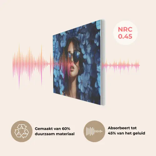 Vrouw - Blauw - Bloemen - Vlinders - Natuur PET vilt klein -USP_NL