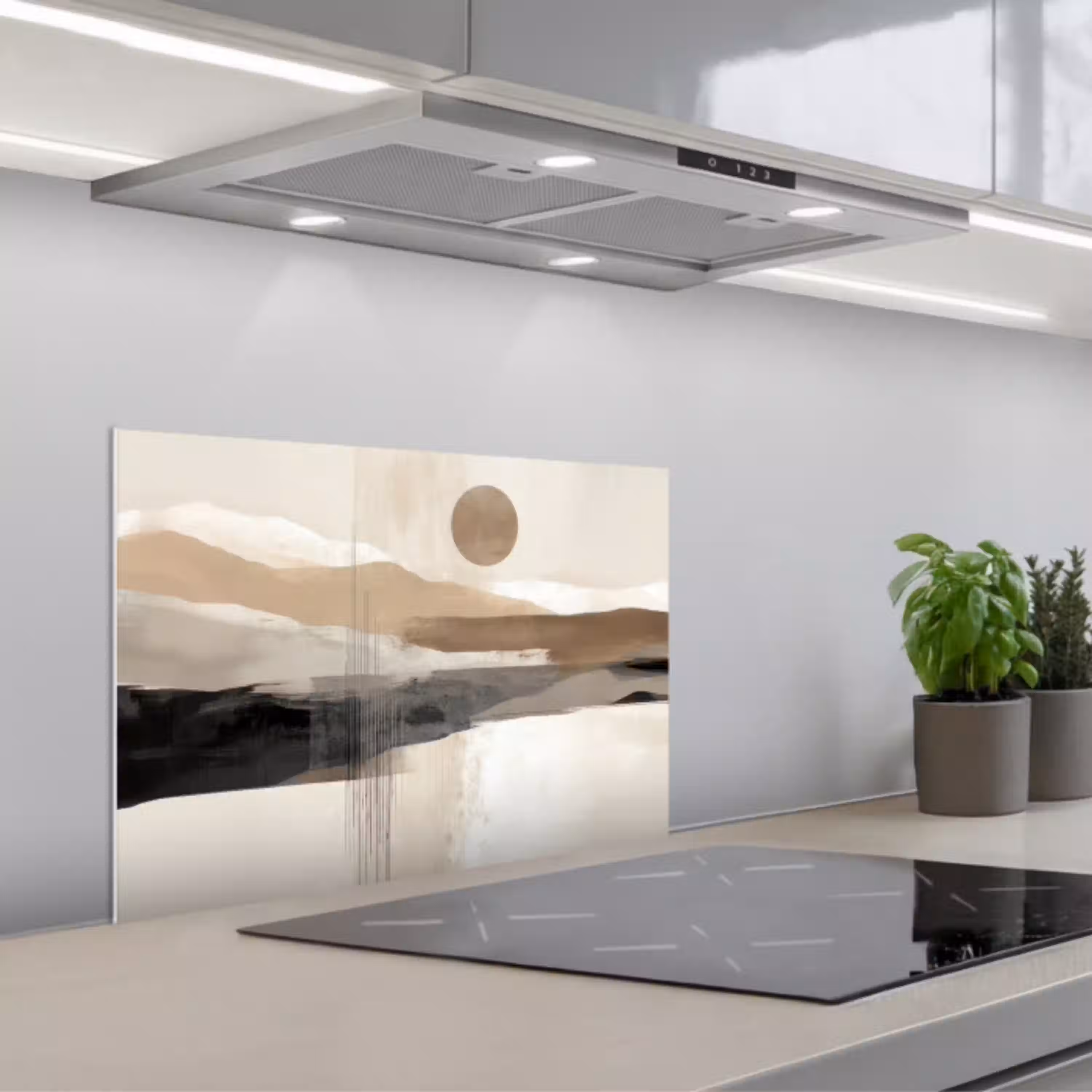 Minimalistisch - Landschap - Dimensie keuken achterwand spatscherm klein -3d_schuin