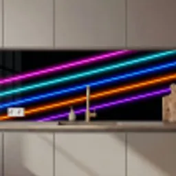 Esthetiek - Retro - Neon keuken achterwand 2 middel zz_3dshopping