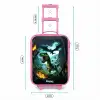 Dinosaurus en draak in vurige junglevallei Kinderkoffer - Roze klein -productfoto_formaten