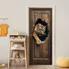 Tijger - Doorkijk - Deur - Hout - Dieren deurposter klein -sfeer4
