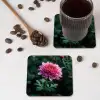 Blad - Chrysant - Roze - Schaduw onderzetter kurk middel -sfeer2