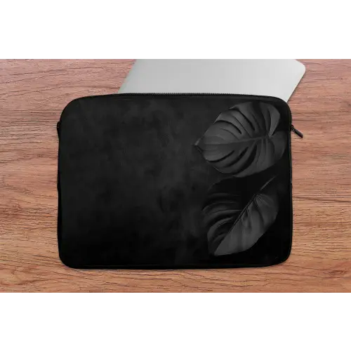 Zwart - Blad - Monstera laptophoes neopreen klein -tafel