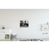 Kat - Koffie - Brood - Zwart textielposter latten blank klein -kinderkamer