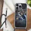 Kerstbal - Versierd - Blauw Hoesje iPhone 16 Pro Max met koord klein -sfeer4