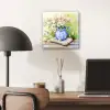Vaas - Delftsblauw - Madeliefjes aluminium wit klein -sfeer5