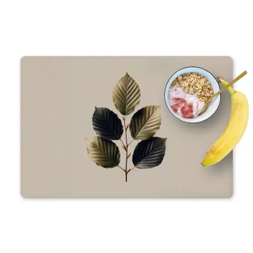 Beukenbladeren - Bruin - Groen - neutraal Placemat vinyl groot -zzzproduct_Kitchenyeah-website