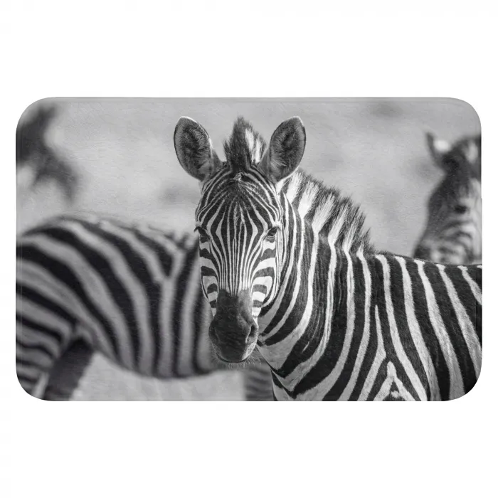 Zebra's - Zwart - Wit WCmat klein -3d