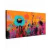 Zonnebloemen - Abstract - Oranje Tuinposter op houten frame 2 cm dik xxl -3d