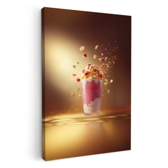 Framboos - Smoothie - Drinken - Roze KitchenYeah - Keuken - Canvas klein -3d