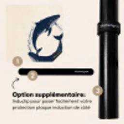 Walvissen - Spetters - Cirkel - Donkerblauw Inductie beschermer vinyl 3mm middel -zzzzzzz-induclip_FR