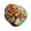Boom - Abstract - Kleurrijk - Bloemen Wandcirkel Organisch Forex 3mm klein -3d