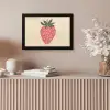 Aardbei - Minimalistisch - Rood - Fruit fotolijst zwart zonder passe partout klein -sfeer5