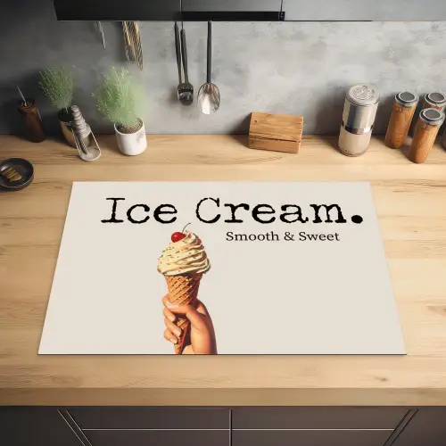 Ice cream - Softijs - Kleurrijk - Kers Inductie beschermer vinyl 3mm klein -sfeer5