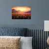 Landschap - Zonsondergang - Bloemenveld poster papier klein -sfeer2