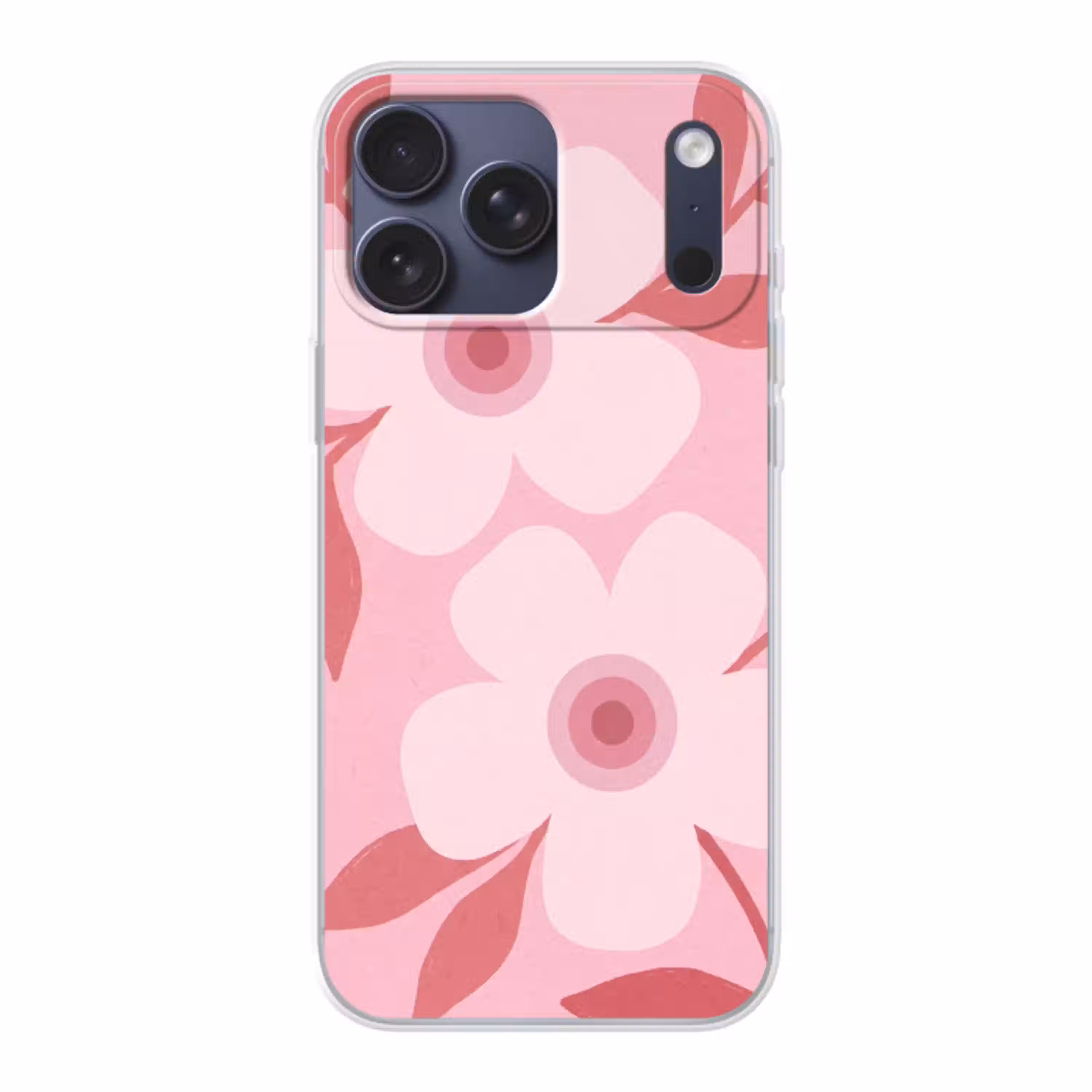 Bloemen - Abstract - Modern - Roze - Natuur Telefoonhoesje iPhone 17 Pro Max klein -3d