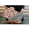 Abstract - Bladeren - Burgundy laptophoes neopreen klein 279 -tas