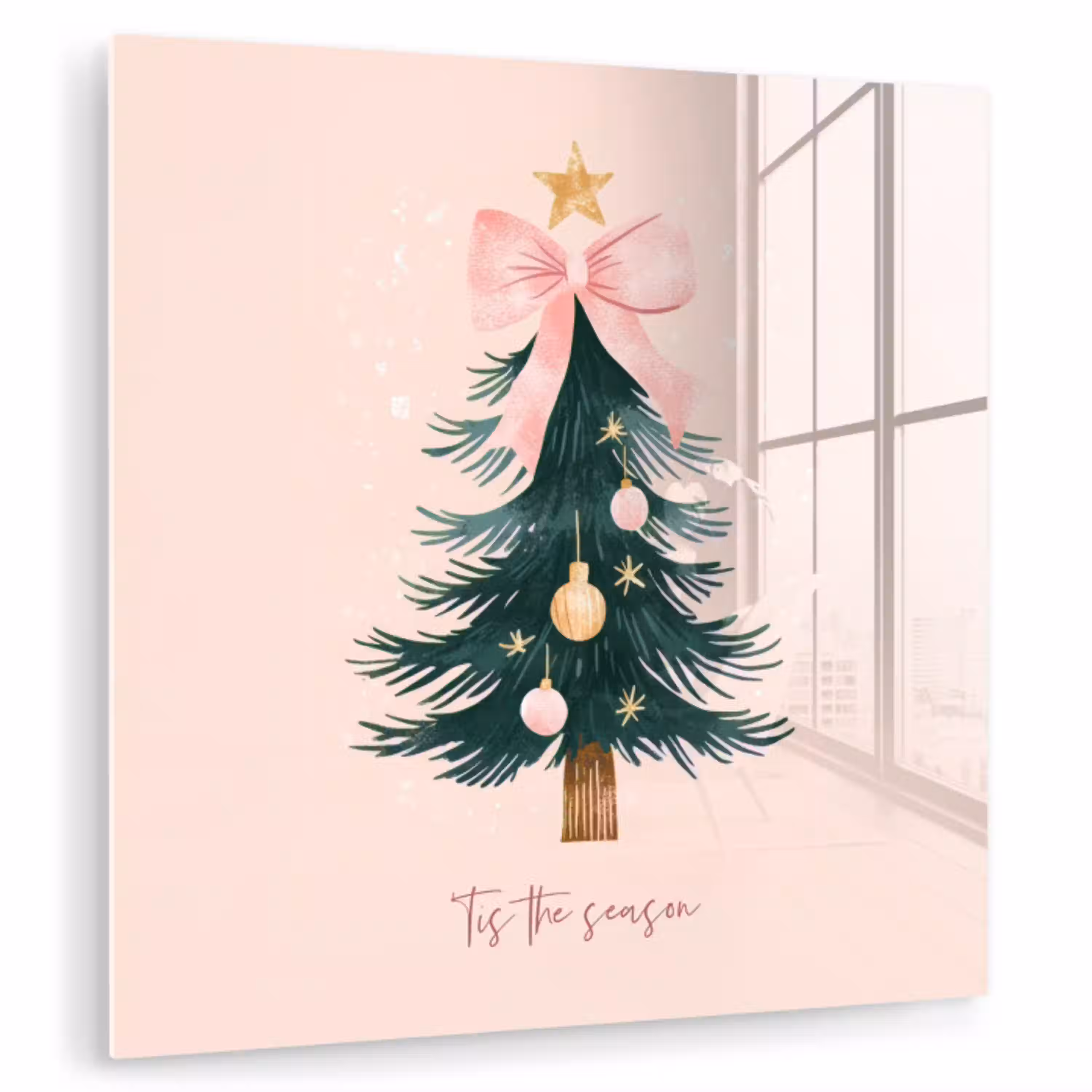 Christmas Season - Kerst - Kerstboom - Roze plexiglas 5mm klein -zzzproduct_nieuw