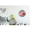 Tulpen - Roze - Stelen Wandcirkel aluminium klein -kinderkamer