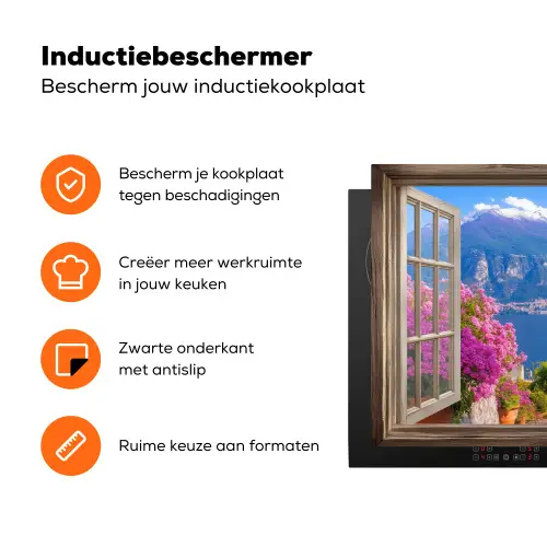 Doorkijk - Berg - Landschap - Uitzicht - Meer Inductie beschermer vinyl 3mm klein -zzzzzzz-td-ups