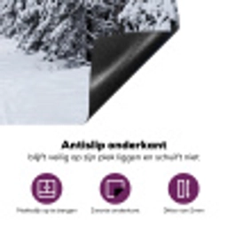 Bos - Winter - Sneeuw - Pad - Natuur Inductie beschermer vinyl 3mm klein -zzzzzzz-cc-onderkant