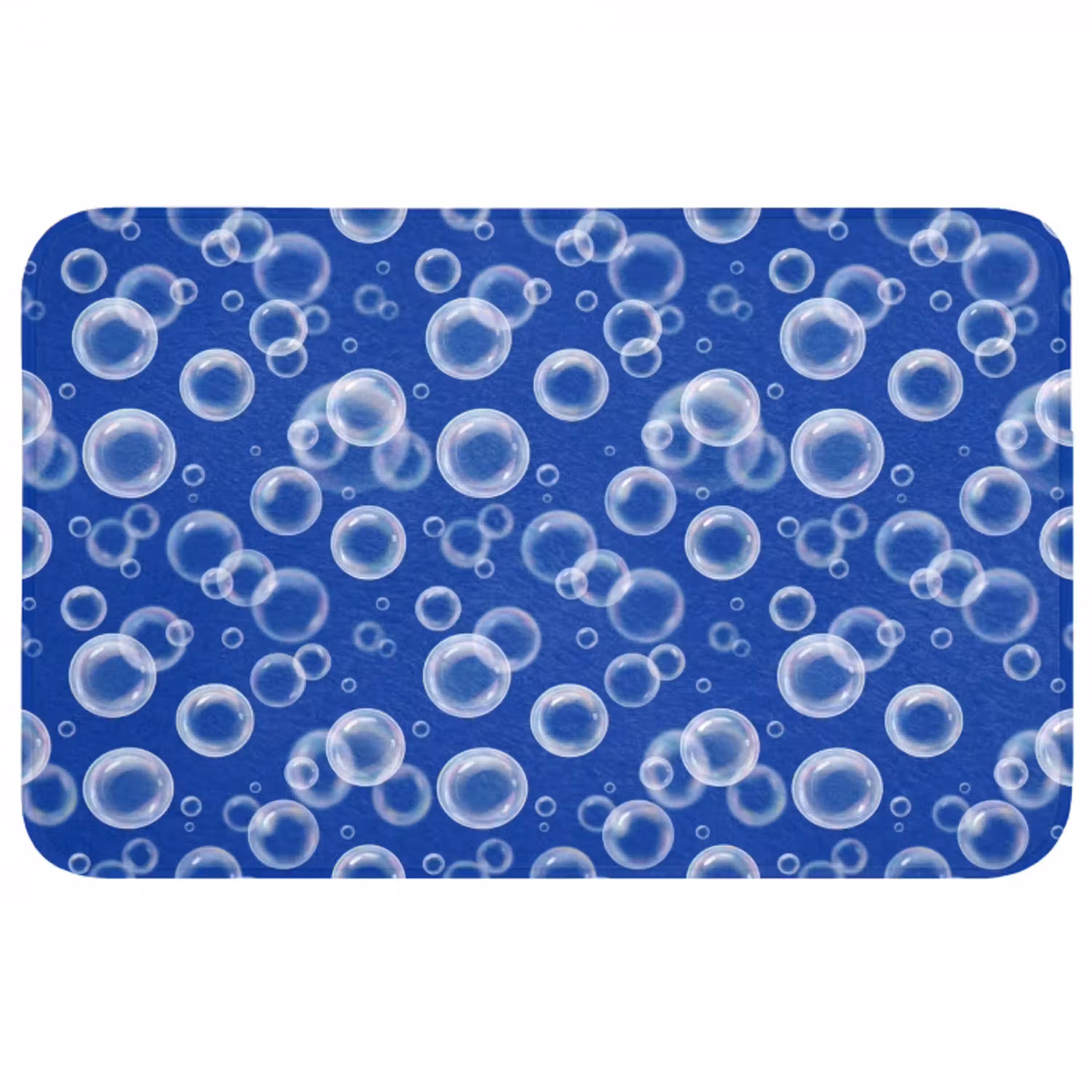 Bubbels - Patroon - Blauw WCmat middel -3d