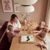 Penseelstreek - Zwart - Minimalistisch Dienblad Rechthoek middel -sfeer4