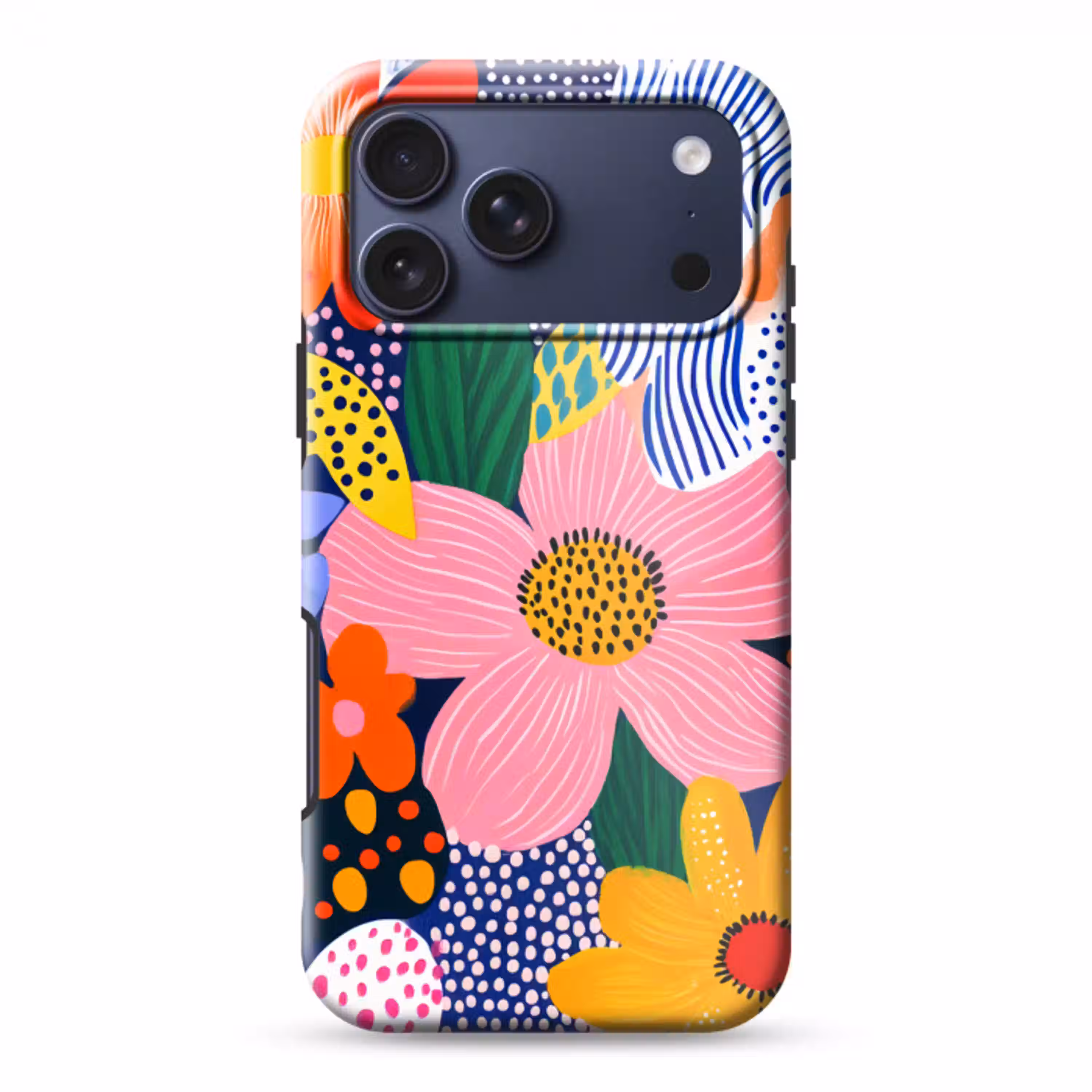 Kleurrijk - Bloemen - Abstract - Stippen Toughcase MagSafe Apple iPhone 17 Pro Max klein -3d