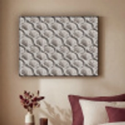 Zand - Schelpenvorm - Grijs Textielframe zwart klein 947 -sfeer1