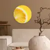 Citroen - Geel - Zonnig Wandcirkel kunststof plaat 5mm dik klein -sfeer1