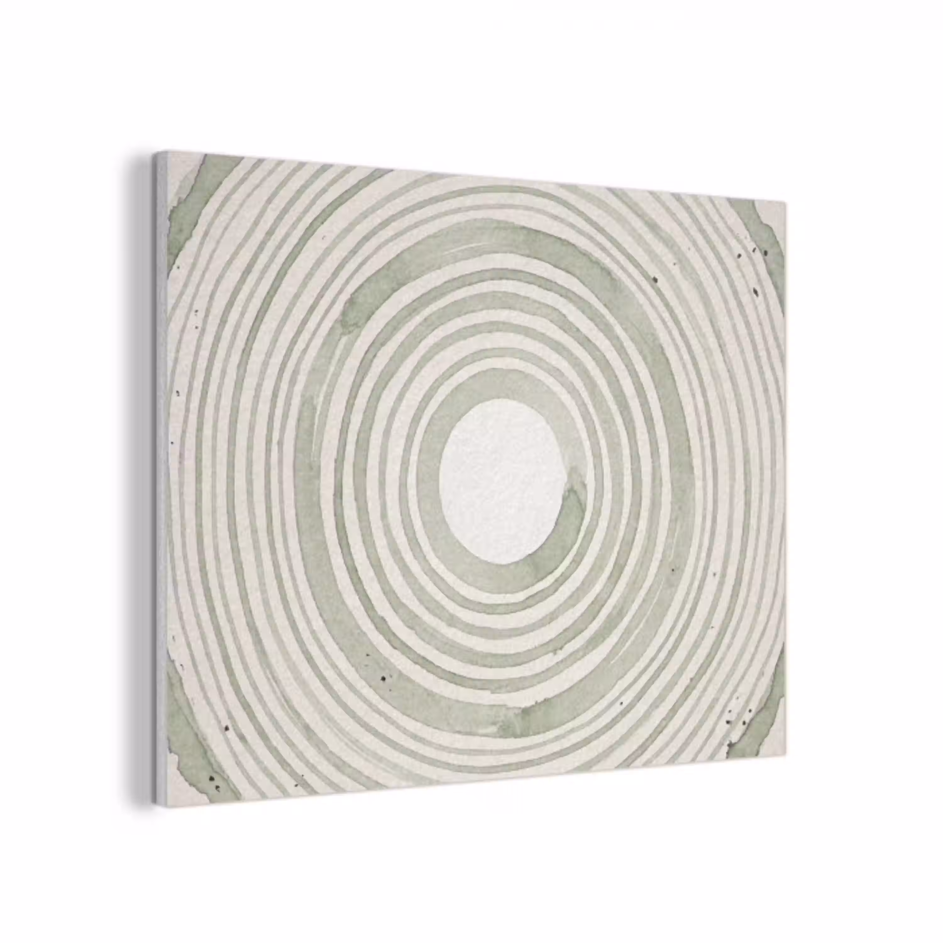 Abstractie - Cirkels - Waterverf - Groen - Modern PET vilt klein -3d