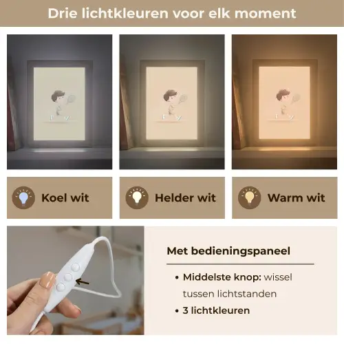 Tennis - Jongen - Sterretjes Light Box met kabel klein -USP_lichtkleurNL