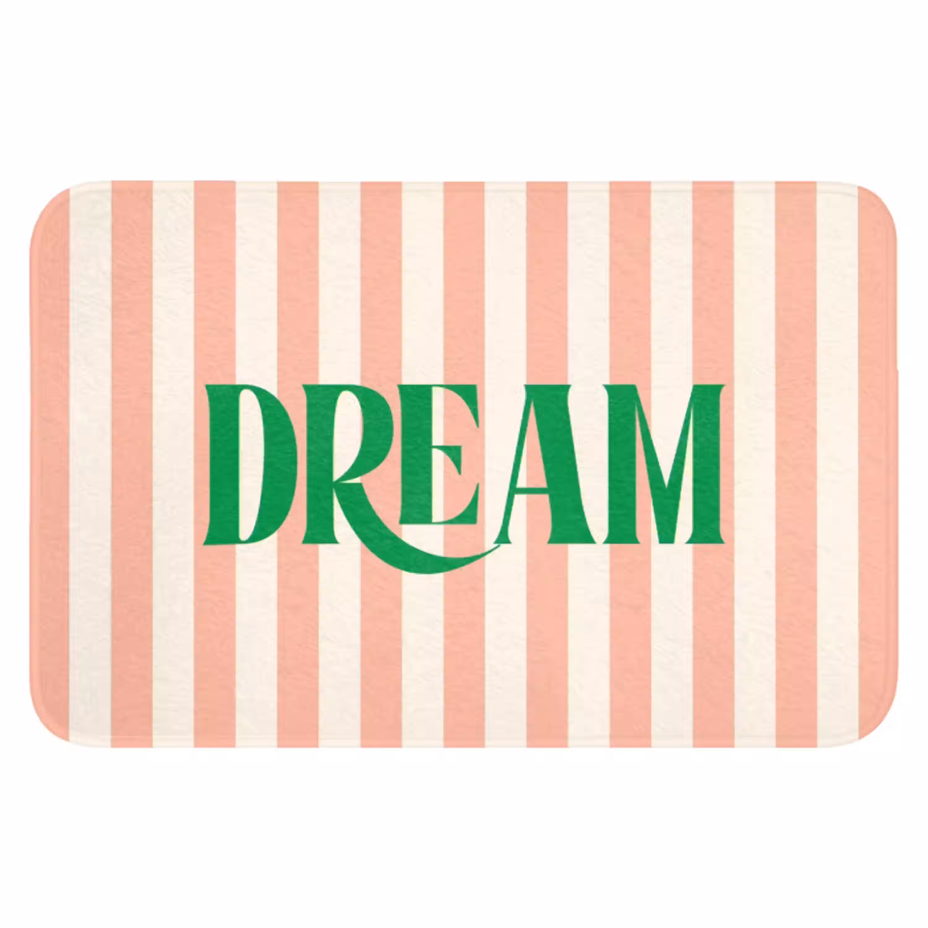 Zachtroze - Groen - Strepen - Dream WCmat klein -3d