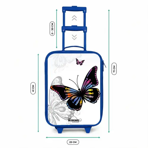 Petal papillon Kinderkoffer - Blauw klein -productfoto_formaten