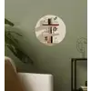 Plankjes - Boeken - Vaasjes - Planten Wandcirkel behangsticker klein -sfeer2
