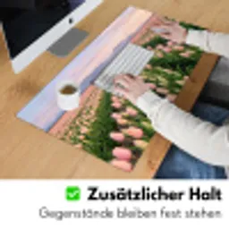 Tulpen - Landschap - Roze Muismat XXL klein -ysfeer3_duits