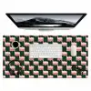 Vlechtpatroon - Groen - Roze - Geometrisch Muismat XXL klein 681 -3d