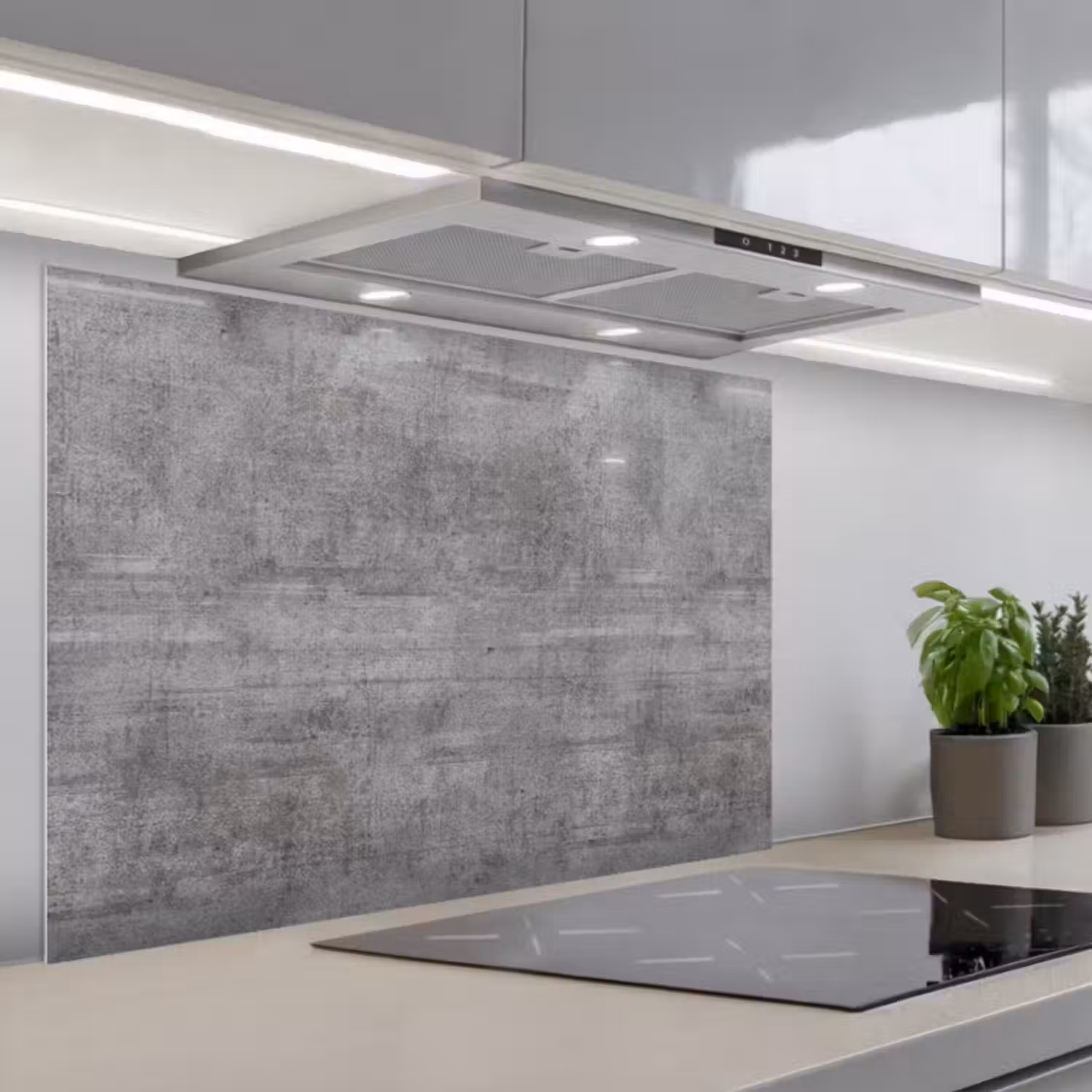 Spatscherm keuken - Beton - Patroon - Antiek