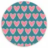 Retro - Hartjes - Patroon Wandcirkel plexiglas klein 852 -3d