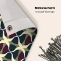 Abstract - Retro - Kleurrijk Balkonbeschermer Duitsland klein 596 -closeup_NL