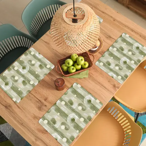Artistiek - Modern - Groen Placemat vinyl groot 368 -zzsfeer5_Kitchenyeah-website