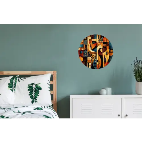 Figuren - Abstract - Symbolen Wandcirkel aluminium klein -slaapkamer