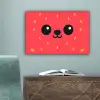 Kat - Aardbei - Cartoon canvas 2cm klein -sfeer4