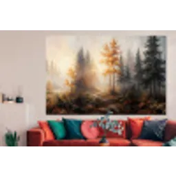 Bospad - Herfstbladeren - Natuur - Schilderachtig - Oranje forex 5mm xxl -woonkamer