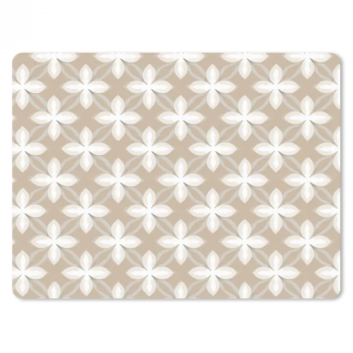 Patroon - Symmetrisch - Beige muismat rubber klein 262 -3d