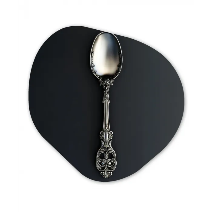 Lepel - Zilver - Metaal Wandcirkel Organisch Forex 3mm klein -3d
